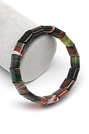 Madagaskar Akik Doğal Taş Bileklik 12 x 14 Özel Kesim