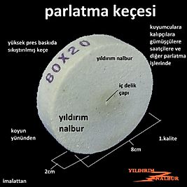 PARLATMA KEÇESİ 80X20 KUYUMCU KEÇE GÜMÜŞÇÜ POLİSAJ SIKI KEÇE