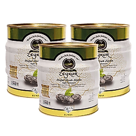 Zeykur Elmas 2 Kg Yağlı Salamura Siyah Zeytin 3 Adet