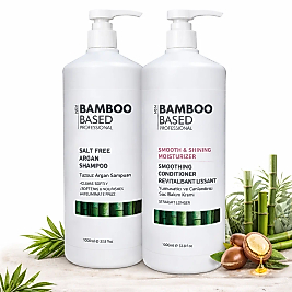BAMBOO BASED SALT FREE ARGAN ŞAMPUAN & SMOOTH SHINNING SAÇ KREMİ SETİ