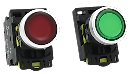 XKOREN 1Nc Anlık Yaylı Buton 220V Led'li Kırmızı stop butonu