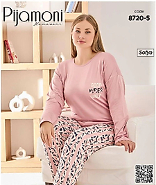 Good Vibes Only Baskılı Pijama Takımı 8720-5