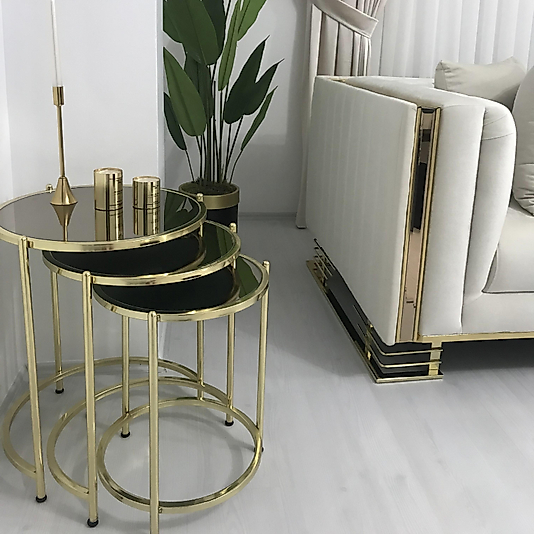 PARLAK GOLD BLOK ZİGON BRONZ AYNA