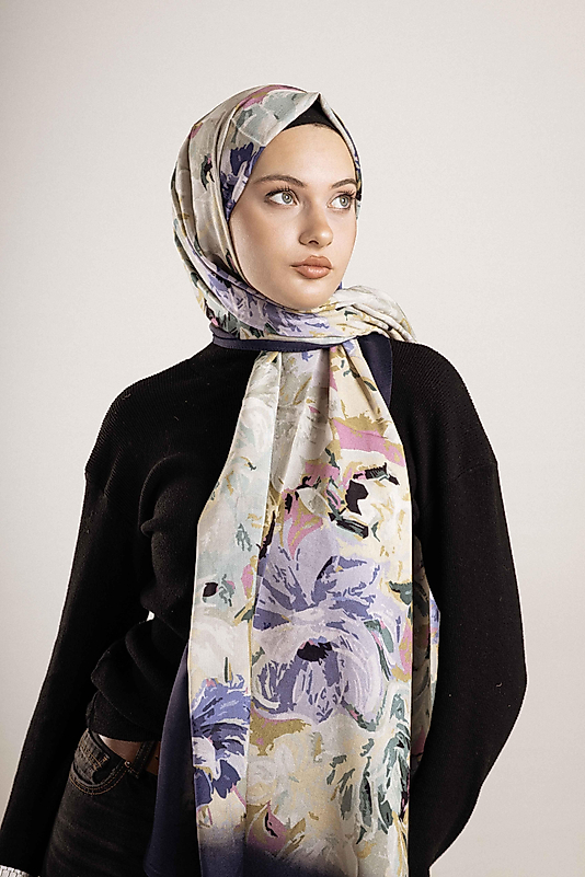 FLOOR İPEK ŞAL İTALYAN DİKİŞİ DESEN-2