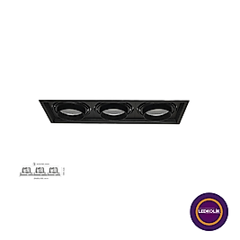 40W Sıva Altı Üçlü Yuvarlak Led Spot