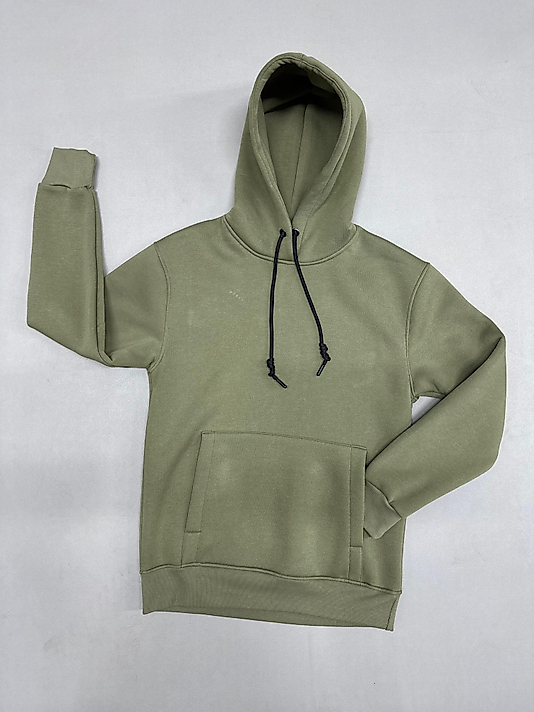unisex 3 İplik Şardonlu Kapüşonlu Sweatshirt