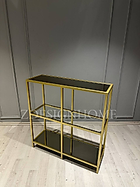 90x30x( 95 Cm Yükseklik) Gold 02 Dresuar Zdesıgnhome