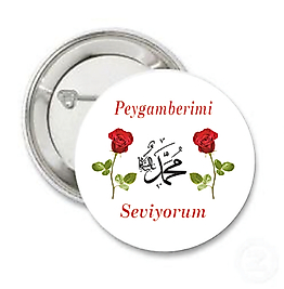 PEYGAMBERİMİ SEVİYORUM ROZETİ