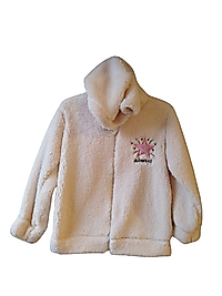 Peluş Kapşonlu Fermuarlı Mont Kız-Erkek Çocuk