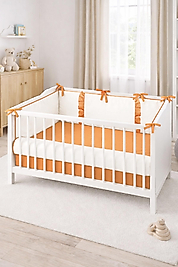 Fırfırlı Bumper/Yan Koruma Seti 60x120 Açık Tarçın