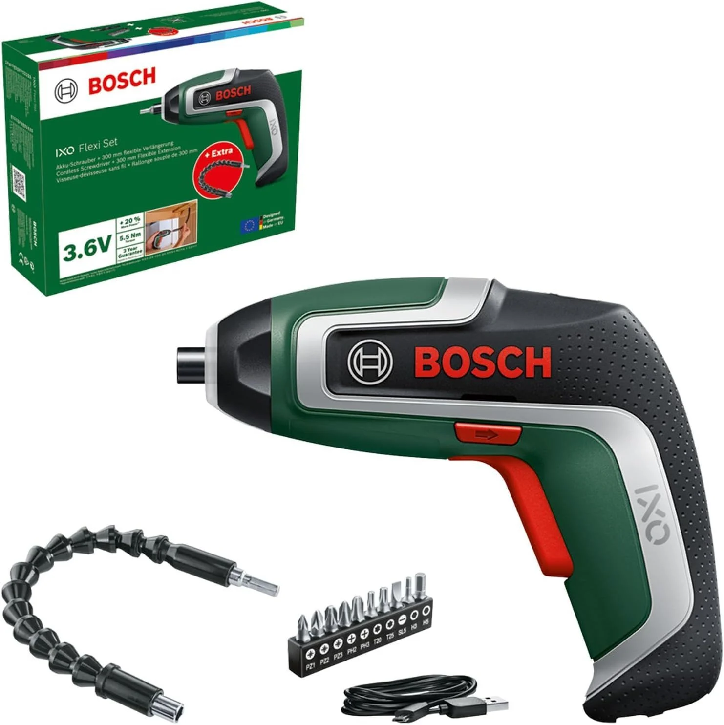 Bosch Ixo 7 - Uç Seti (32 Parça Uç Seti + Manyetik Uç Uzatma, Karton Kutu)