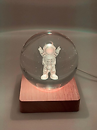Işıklı Küre Astronot Tek