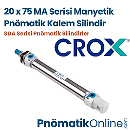 Crox MA 20x75 Manyetik Pnömatik Kalem Silindir