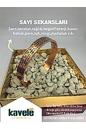 Ham Saf Bakır Ayetel Kürsi Zeolit Kumlu Bakır Bileklik