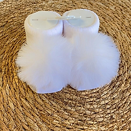 Ponponlu Pofuduk Bebek Patik Çorabı