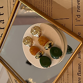 Yeşil Taş Kombinli Küpe