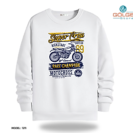 Motorcu Model Bisiklet Yaka Erkek kadın Slimfit Sweatshirt