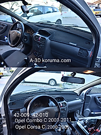 Opel Combo C 2001 - 2011 Konsol Torpido 3D Koruma