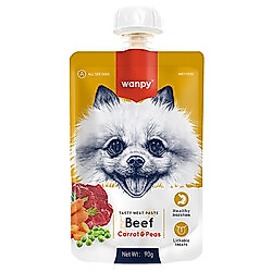 Wanpy Taze Sığır Etli ve Havuçlu Köpek Et Ezmesi 90 Gr
