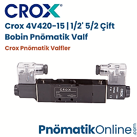 Crox 4V420-15 | 1/2' 5/2 Çift Bobin Pnömatik Valf