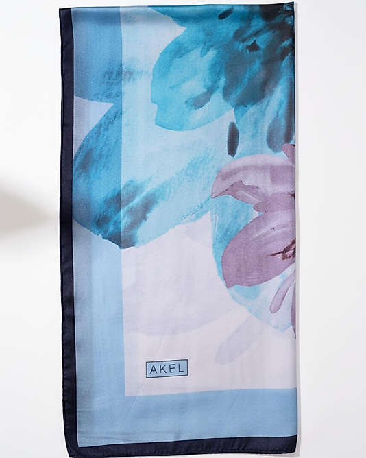 Dijital Kristal Eşarp Pastel Çiçek Desenli