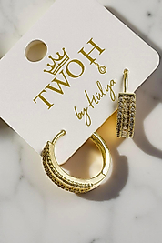 Gold Zirkon Taşlı Küçük Halka Küpe