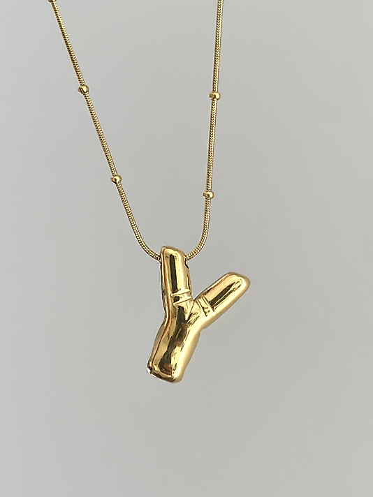 Çelik Y Balon Harf Kolye