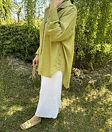 Modal gömlek (yağyeşili)