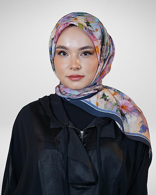 Spring Eşarp Pastel Çiçek Desenli