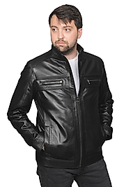 Torres Hakiki Deri Erkek Büyük Beden Siyah Ceket