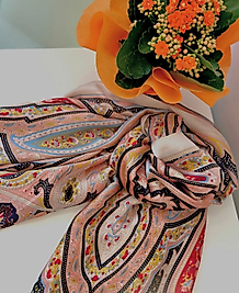 İthal vual ipek somon rengi