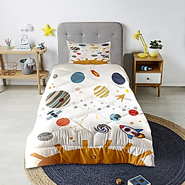 Minibabyrooms  Güneş ve Gezegenler Desenli Kapitone Yorgan
