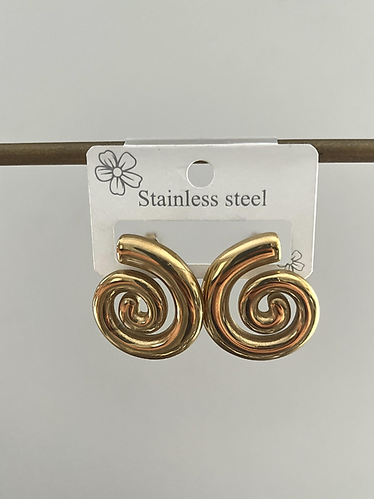 Çelik Salyangoz Küpe