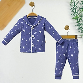 Stars Düğmeli Pijama Takımı