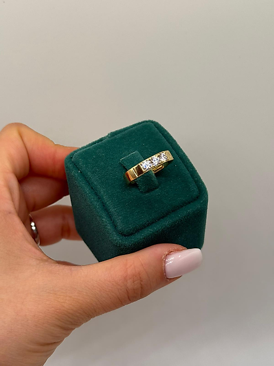 Taş Şeritli Klasik Xuping Yüzük