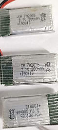Lipo Pil 3.7V 380mAh 25C Dron ve RC Model Bataryası HX2.54 Soket