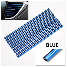 ( 10 X ADET ) 1 SET 20CM MAVİ ARAÇ KALORİFER&KLİMA ÇIKIŞ IZGARA DEKORASYON ŞERİT&KAPI KENAR KORUYUCU