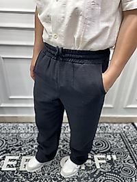 Keten Jogger Pantolon Siyah - Kps
