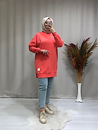 Kadın tesettür iki iplik kumaş sweat