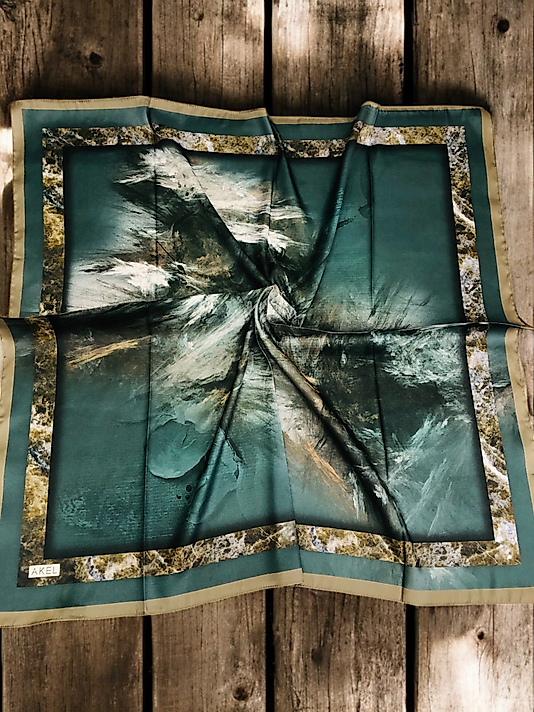 Akel Digital Kristal Eşarp  Pastel  Desen