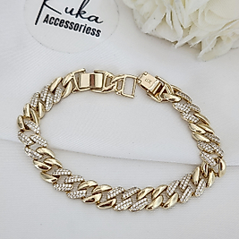 14 K gurmets Celik Bileklik