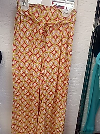 Etnik desen beli lastikli bol paça