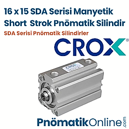 Crox SDA 16x15 Manyetik Short Strok Pnömatik Silindir