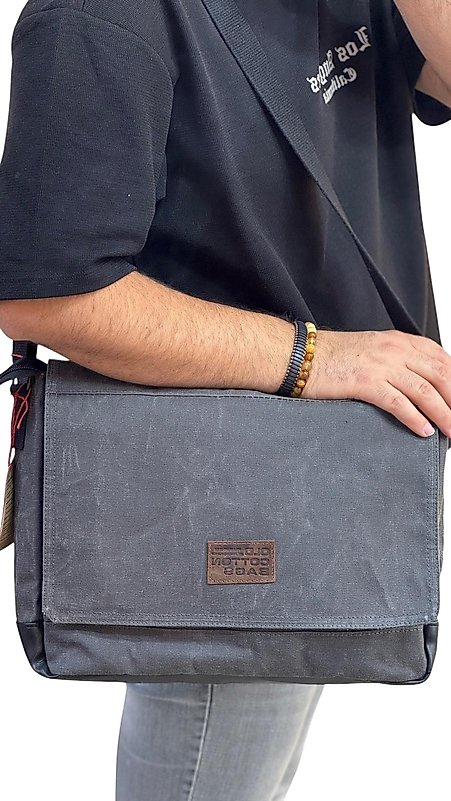 Old Cotton Kullanışlı, Çok Bölmeli, Çok Cepli, Tablet Notebook Çantası, Unisex, Vintage Kanvas Postacı Çantası