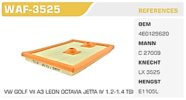 HAVA FİLTRESİ VW GOLF VII A3 LEON OCTAVIA JETTA IV 1.2-1.4 TSI