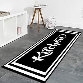 Rovigo Home Dijital Baskı Yıkanabilir Kaymaz Taban Mutfak Halısı 100x150 cm