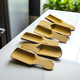 Ahşap Baharatlık Kaşığı - Baharatlık Kaşığı - 6lı Baharatlık Kaşığı