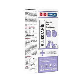 Kiki Excellent Kedi ve Köpek Eklem, Kas ve Kemik Yapısı Güçlendirici Glukozamin 50 ml