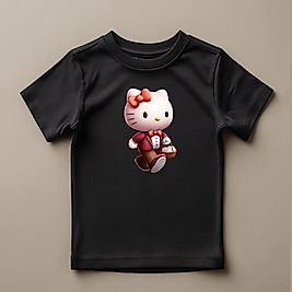 Hello Kitty Baskılı Normal Kalıp  Çocuk Tişört