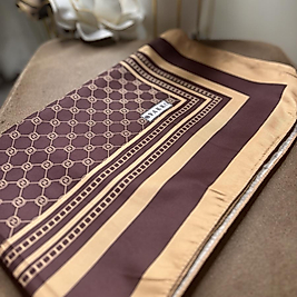 Vakko Desen Twill İpek Şal - Bordo